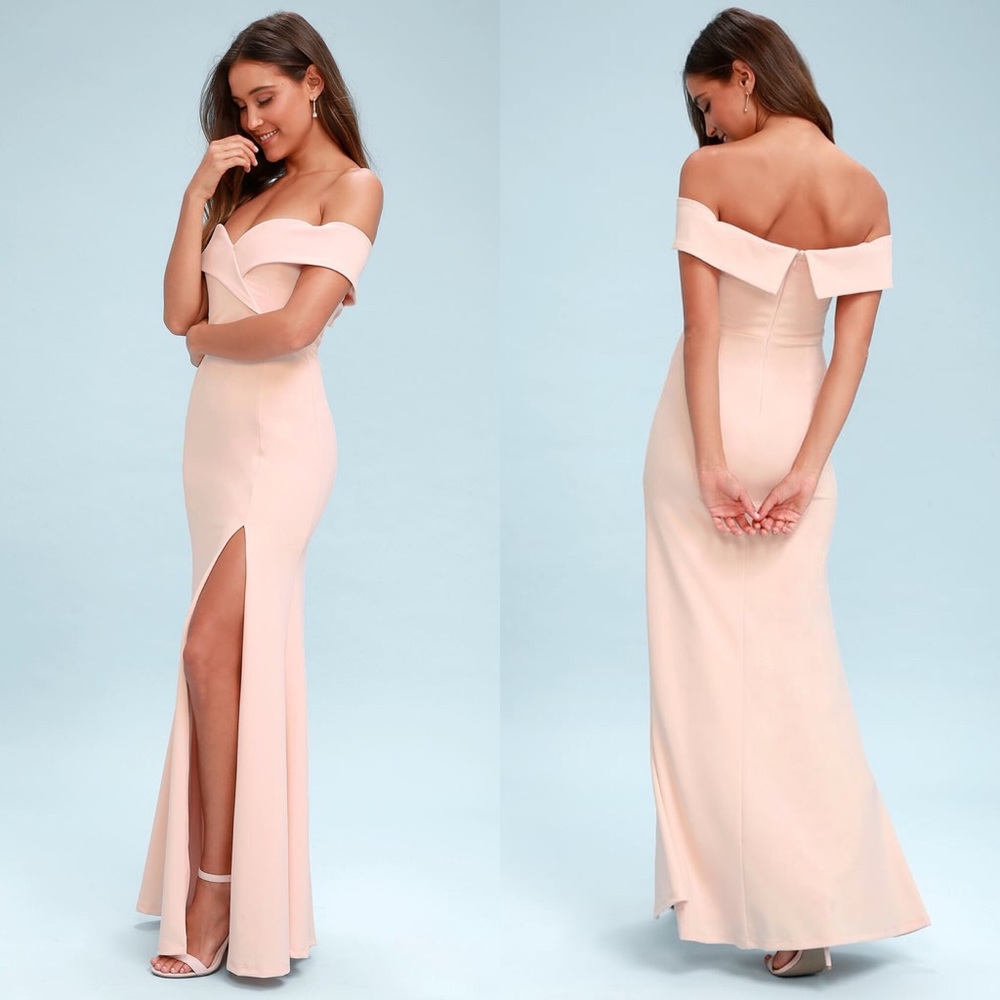 Lulus Off the Shoulder Maxi Dress